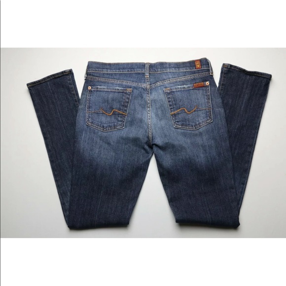 7 For All Mankind Womens Roxy Blue Jeans Size 30 - Picture 2 of 4
